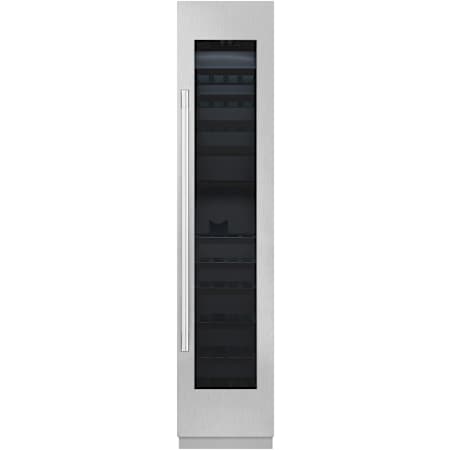 SKS 18 Inch Wide 71 Bottle Capacity Panel Ready Built-In Wine Cooler with Wood Shelves and 2 Cooling Zones Panel Ready
