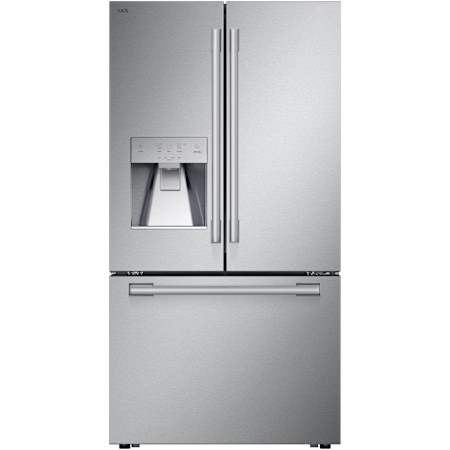 SKS 36 Inch Wide 120 Volt 25.5 Cu. Ft. Energy Star Certified French Door Refrigerator with External Water Dispenser Stainless Steel