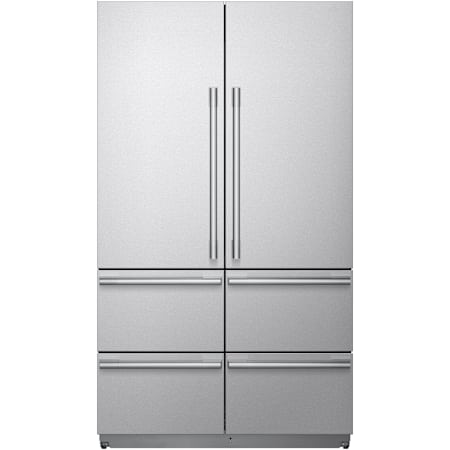 SKS 48 Inch Wide 15 Amp 26 Cu. Ft. Energy Star Certified Panel Ready French Door Refrigerator with LED Lights Panel Ready