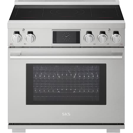SKS 36 Inch Wide 6.3 Cu. Ft. Free Standing Induction Range Stainless Steel