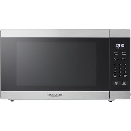 SKS 24 Inch Wide 2 Cu. Ft. 1200 Watt Countertop Microwave with Child Safety Lock Stainless Steel