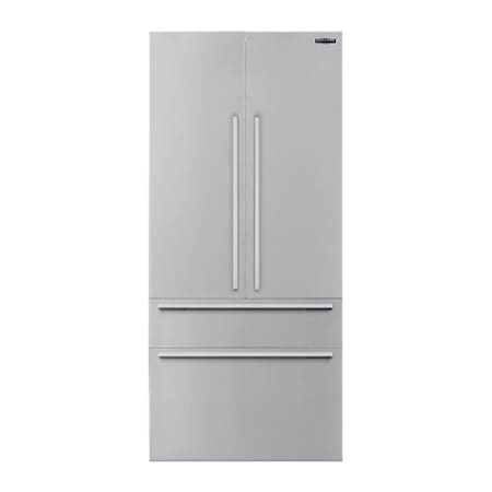 SKS 36 Inch French Door Panel Kit with Horizontal Brushed Hairlines Satin Stainless Steel