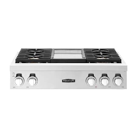 SKS 36 Inch Wide 2 Burner Liquid Propane / Natural Gas Rangetop with Sealed Burners and Front Mounted Controls Stainless Steel