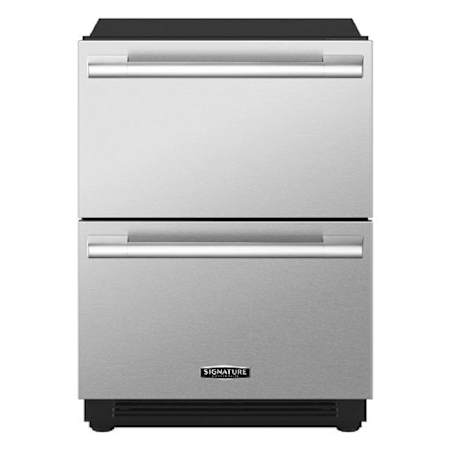 SKS 24 Inch Wide 120 Volt 3.4 Cu. Ft. Energy Star Certified Panel Ready Refrigerator Drawer with LED Lights Panel Ready