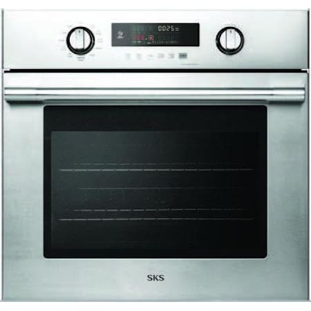 SKS 30 Inch Wide 4.7 Cu. Ft. Electric Single Oven with Broil Element and Convection Bake Stainless Steel