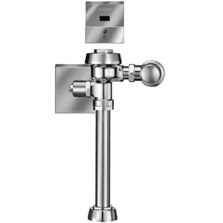 Sloan Exposed, Water Saver (3.5 gpf/13.2 Lpf), Sensor Activated Royal® Model Water Closet Flushometer, for floor mounted or wall hung top spud bowls. Chrome