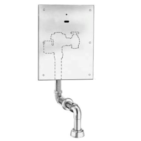 Sloan Concealed, Sensor Operated Royal Model Water Closet Flushometer, enclosed behind a 13" x 17" Wall Box with Stainless Steel Access Panel, for  floor mounted or wall hung top spud bowls. Low Consumption 1.6 GPF 11 to 12-3/4 LDIM