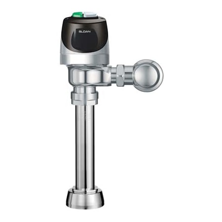Sloan Dual Cycle (1.6 / 1.1 GPF) Exposed, Battery Powered, Sensor Activated Sloan ECOS™ Electronic Dual Flush Model Water Closet Flushometer for Floor Mounted or Wall Hung 1-1/2" Top Spud Bowls Chrome