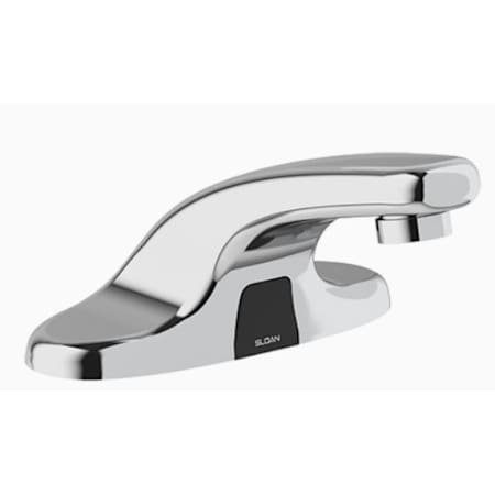 Sloan Optima Infrared Sensor 0.5 GPM Faucet with Bluetooth, Box Transformer Power Supply, Below Deck Thermostatic Mixing Valve, and Multi-Laminar Spray Polished Chrome