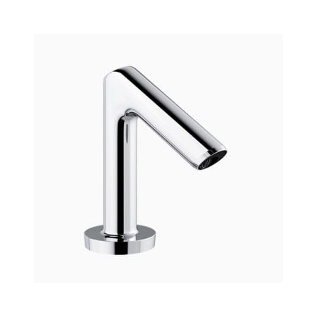 Sloan Optima Hardwired-Powered Deck-Mounted Mid Body Faucet - .5 GPM with 4" Wide Trim Plate Polished Chrome