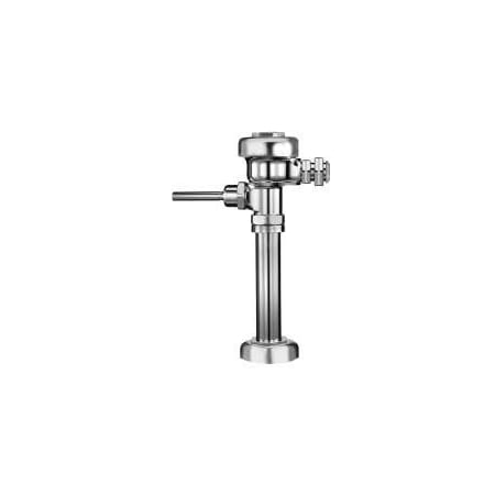 Sloan Low consumption (1.6 gpf) Exposed Water Closet Flushometer with Adjustable Ground Joint Tailpiece, for floor mounted or wall hung 1-1/2" top spud bowls. Chrome