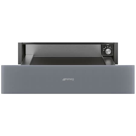 Smeg Linea 24 Inch Wide Electric Oven Warming Drawer with 6 Functions and Silicone Antislip Mat Silver