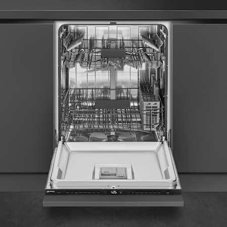 Smeg 24 Inch Wide 15 Place Setting Built-In Panel Ready Top Control Dishwasher with Turbidity Sensor and Delay Start Panel Ready