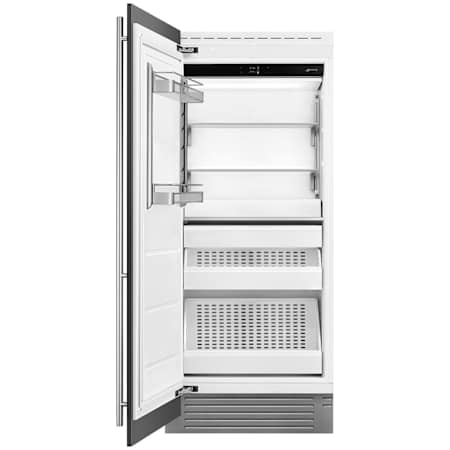Smeg 36 Inch Wide 20.13 Cu. Ft. Built-In Panel Ready Column Freezer with Ice Maker and Sabbath Mode Panel Ready