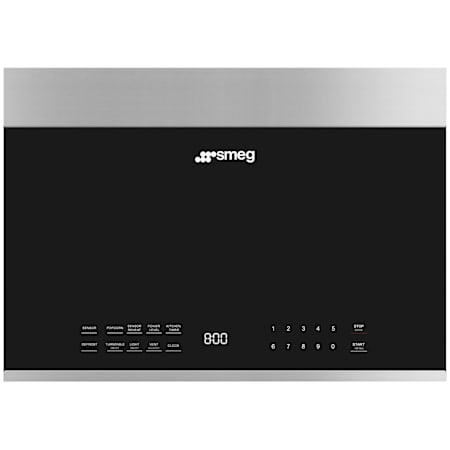 Smeg 24 Inch Wide Over the Range Microwave with Child Safety Lock and Sensor Cook Stainless Steel