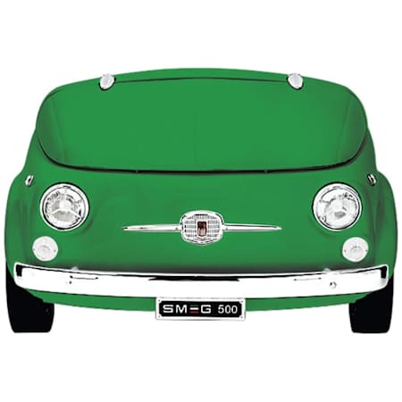 Smeg Fiat 50 Inch Wide Energy Star Certified Beverage Cooler with LED Lights and Bottle Shelves Green