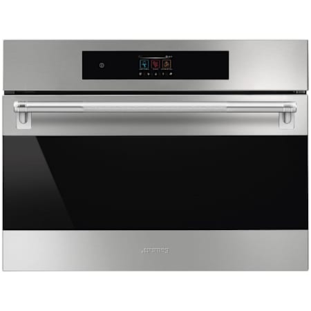 Smeg 24 Inch Wide 2.54 Cu. Ft. Fingerprint Resistant Electric Combi Oven with VaporClean and Cool Touch Door Fingerprint Resistant Stainless Steel