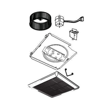 Soler and Palau 80 CFM 1.7 Sone Ceiling Mounted Finish Pack with Motor and Grille Assembly Only (Package of 4) White