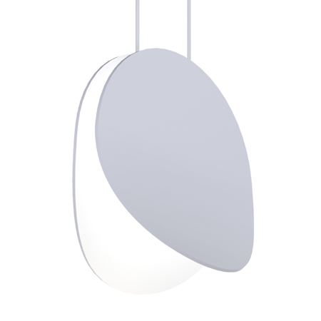 Sonneman Malibu Discs 8" Wide Mini Pendant Dove Gray