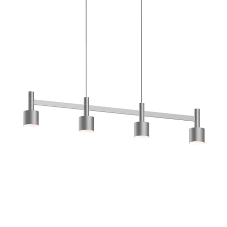 Sonneman Systema Staccato 43" Wide LED Commercial Linear Pendant Satin Aluminum