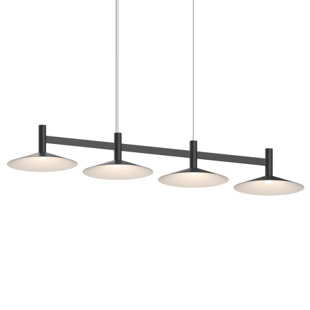 Sonneman Systema Staccato 43" Wide LED Commercial Linear Pendant Satin Black