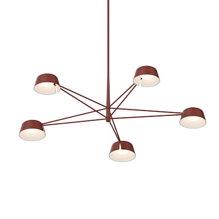 Sonneman Ray 45" Wide LED Round Chandelier Oxide Red