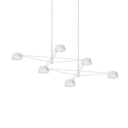 Sonneman Ray 68" Wide LED Linear Chandelier Warm Gray