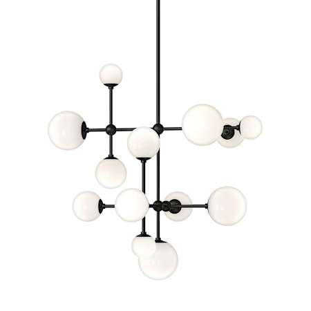 Sonneman Sabon 13 Light 29" Wide LED Abstract Pendant Satin Black