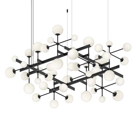 Sonneman Nebula 61" Wide Chandelier Satin Black