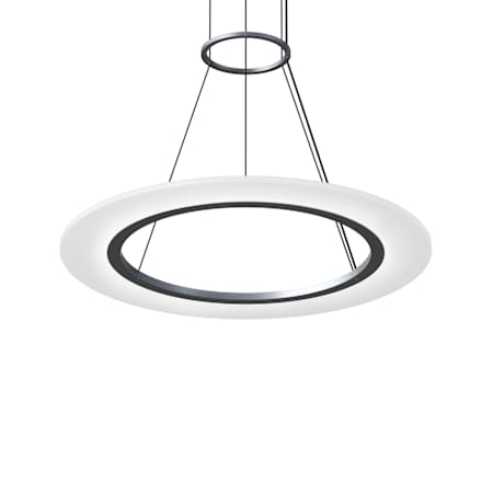 Sonneman Arctic Rings 24" Wide LED Suspension Pendant Bright Satin Aluminum