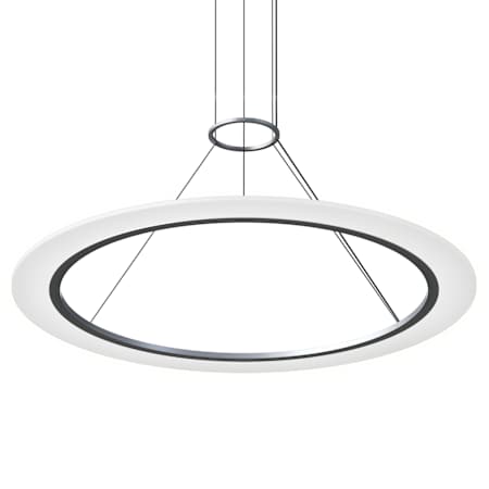 Sonneman Arctic Rings 38" Wide LED Suspension Pendant Bright Satin Aluminum
