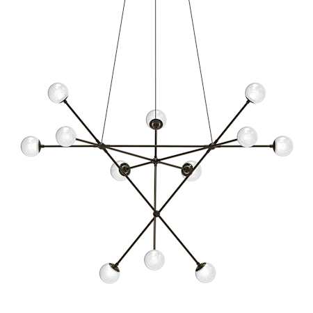 Sonneman Proton Alpha LED Pendant Polished Black Nickel
