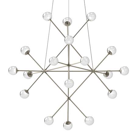 Sonneman Proton 18 Light 40" Wide LED Chandelier Satin Nickel