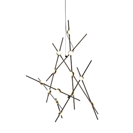 Sonneman Constellation 26" Wide Abstract Chandelier Espresso Black / White Lens