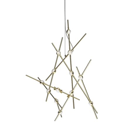 Sonneman Constellation Aquila Minor 13 Light 26" Wide LED Abstract Multi Light Pendant Satin Brass