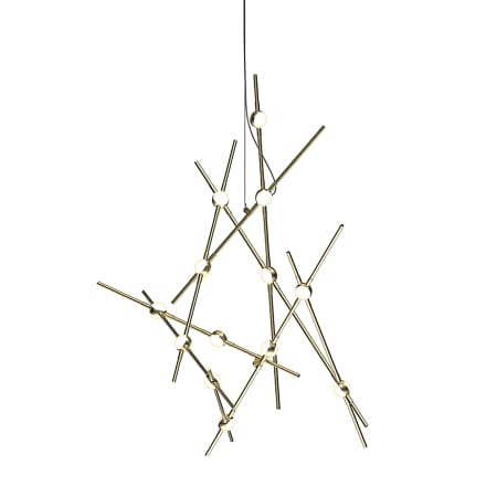 Sonneman Constellation 26" Wide Chandelier Satin Brass / White Optical