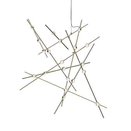 Sonneman Constellation Aquila Major 20 Light 37" Wide LED Abstract Multi Light Pendant Satin Brass