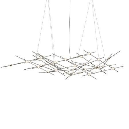 Sonneman Constellation Ursa Minor 55" Wide Integrated LED Chandelier with Acrylic Shades Satin Nickel / Clear Faceted