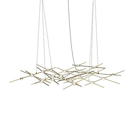 Sonneman Constellation Ursa Minor 25 Light 55" Wide LED Abstract Chandelier with Clear Acrylic Shades Satin Brass / Clear