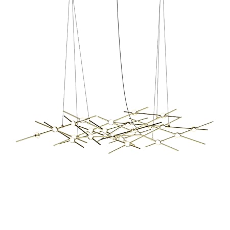 Sonneman Constellation Ursa Minor 25 Light 55" Wide LED Abstract Chandelier with White Acrylic Shades Satin Brass / White Optical