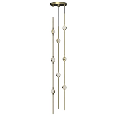 Sonneman Constellation Andromeda 8 Light 6" Wide LED Abstract Multi Light Pendant Satin Brass