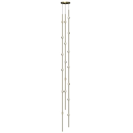 Sonneman Constellation Andromeda 18 Light 6" Wide LED Abstract Multi Light Pendant Satin Brass