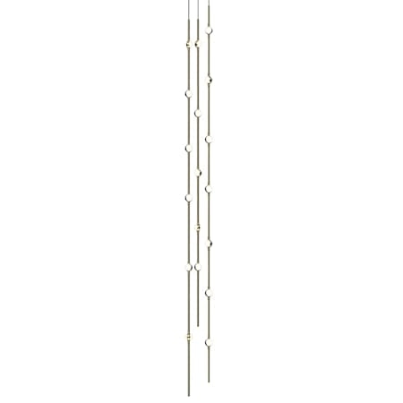 Sonneman Constellation 6" Wide Chandelier Satin Brass / White Optical
