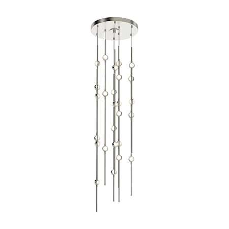 Sonneman Constellation 12" Wide Pendant Satin Nickel