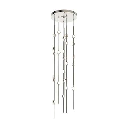 Sonneman Constellation 12" Wide Pendant Satin Nickel