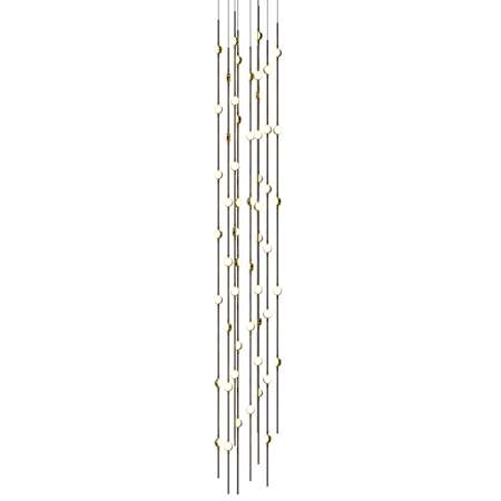 Sonneman Constellation 12" Wide Beaded Chandelier Espresso Black / White Lens