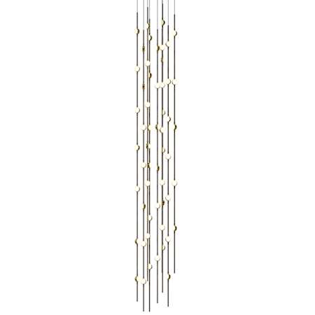 Sonneman Constellation 12" Wide Beaded Chandelier Espresso Black / White Lens