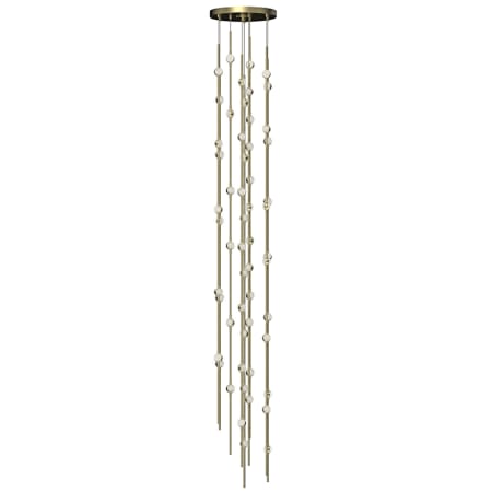 Sonneman Constellation Andromeda 55 Light 12" Wide LED Abstract Multi Light Pendant Satin Brass