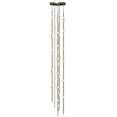 Sonneman Constellation 12" Wide Chandelier Satin Brass / White Optical