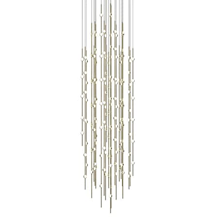 Sonneman Constellation Andromeda 156 Light 25" Wide LED Abstract Multi Light Pendant Satin Brass